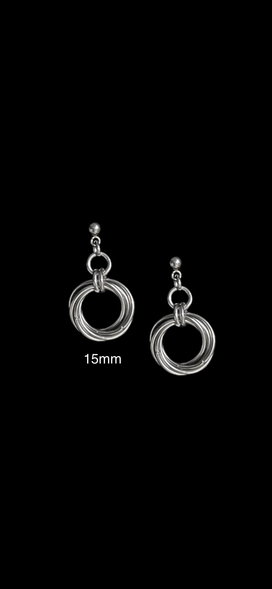 twirly circle earrings